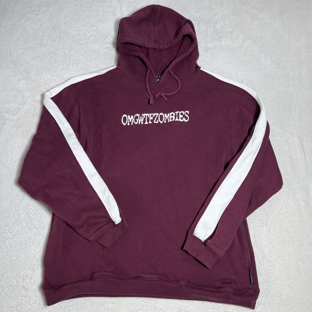 OMGWTFZOMBIES Hoodie Mens L  Zombies Graphic Pull Over Grunge Street Wear Skate‎